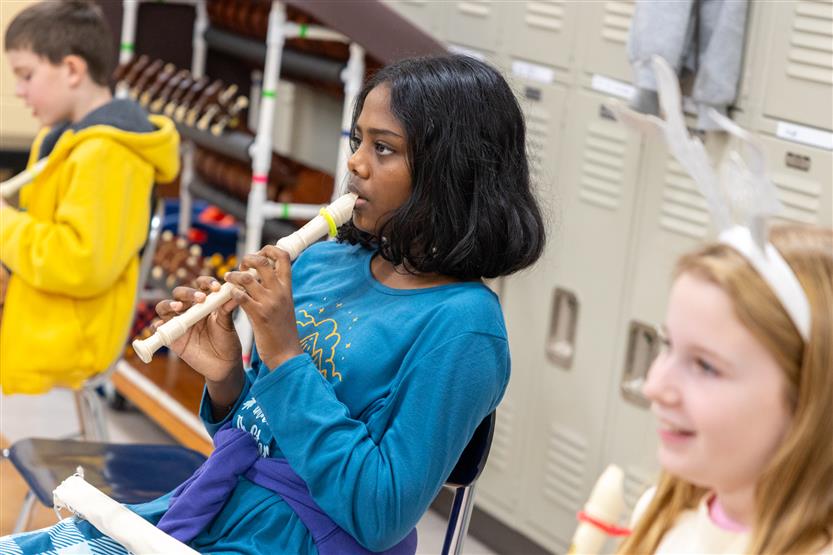 Students in specials classes like art, PE and music